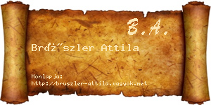 Brüszler Attila névjegykártya